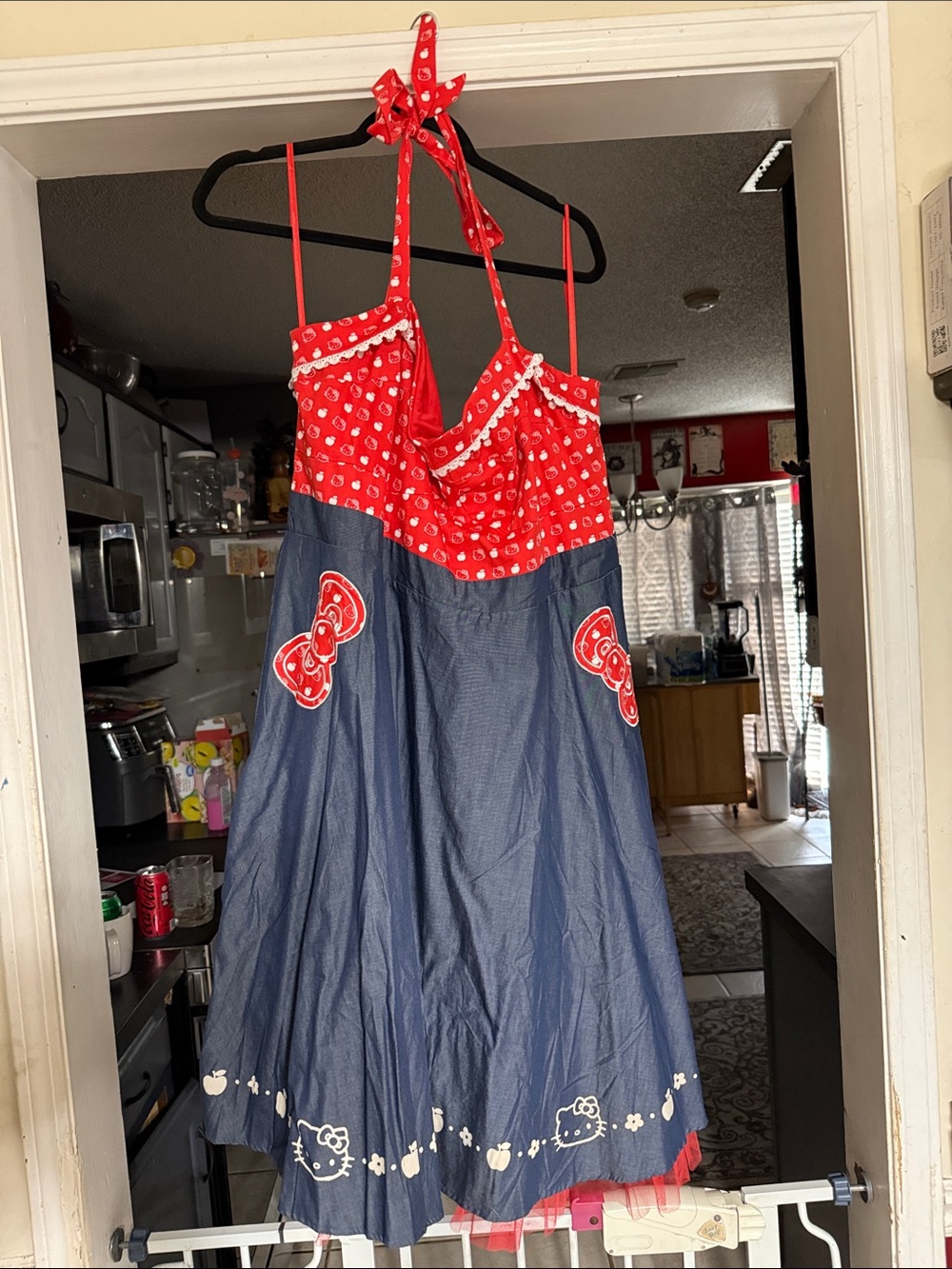 Torrid Red and Blue Hello Kitty Halter Sundress